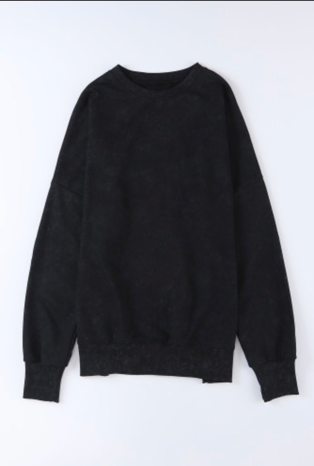Black Drop Shoulder Oversized Sweatshirt