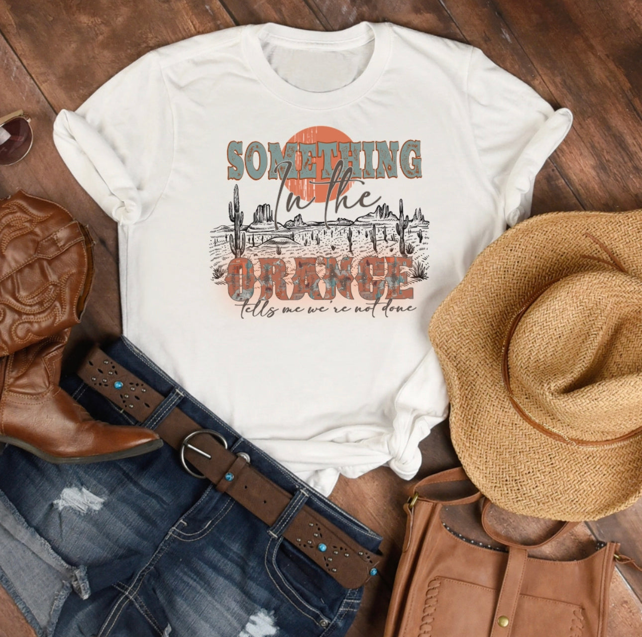 Something in the Orange Graphic Western Tee